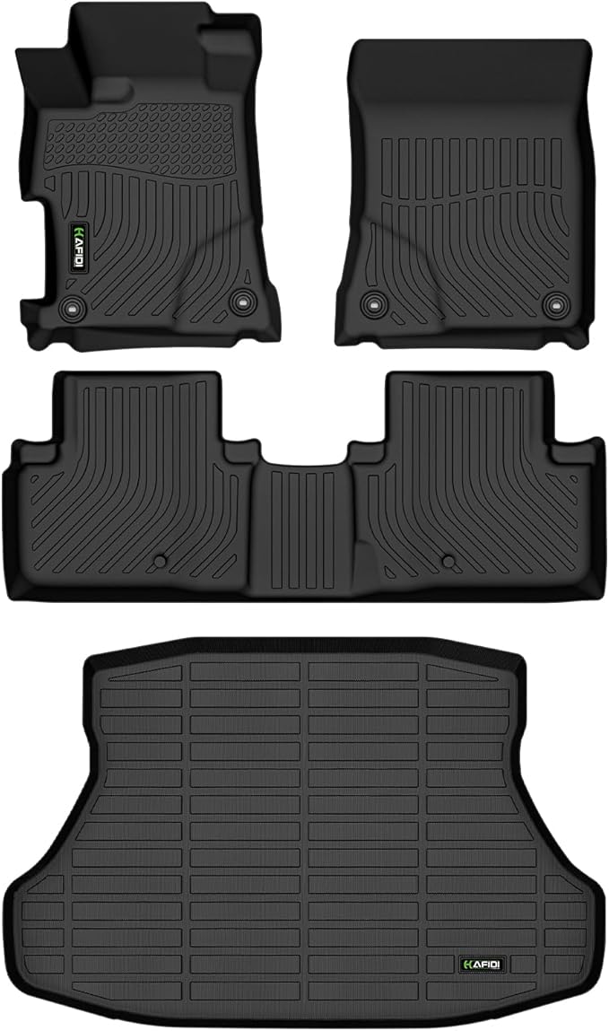Floor Mats & Cargo Liner Set Fit for Acura ILX 2013-2022 All Weather Protection TPE Anti-Slip Automotive Full Set Floor Liners Custom Acura ILX Accessories - Black