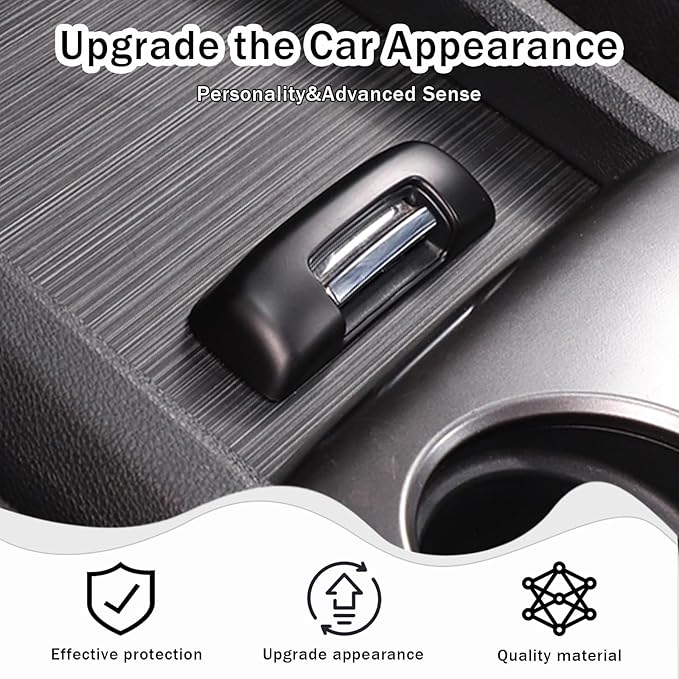 Armrest Box Handle Cover & Side Air Vent Cover & Window Lift Switch Panel Cover Trim Kit Compatible with Pilot 2016-2022/ Passport 2019-2023 Accessories ABS (Matte Black)