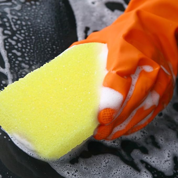 Yaomiao 4 Pcs Bug Scrubber Sponge Car Sponge Bug and Tar Remover Yellow Wash Cleaning Scrubber for Car Detailing