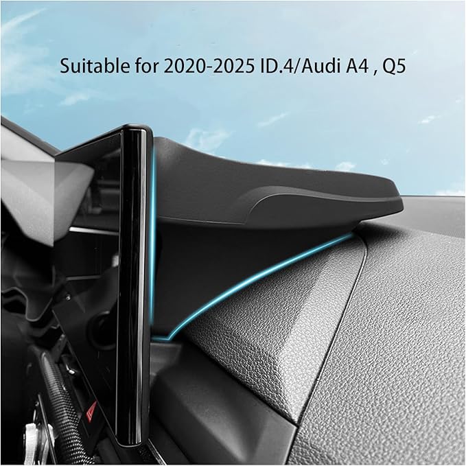 SXCY for 2025 VW ID.4 Dashboard Organizer Tray for 2020-2025 Volkswagen ID.4 Accessories Screen Back Console Tray 2022 2023 2024 2025 VW ID.4 Behind Dash Console Organizer