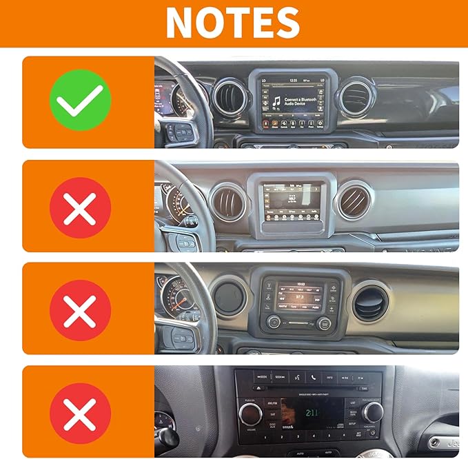 RT-TCZ for Jeep JL Center Console Radio Display Panel Trim Cover for Jeep Wrangler JL JLU Gladiator JT 2018-2023 Red Carbon Fiber Interior Accessories 8.4 inch