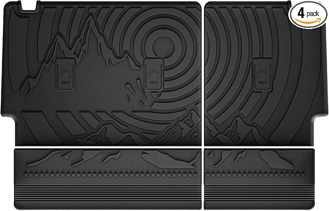 3W Ford Bronco Back Seat Cover Custom Fit for 2021 2022 2023 2024 2025 Bronco 4 Door All Weather Fit for Floor Liner Backrest Mats Full Set Ford Bronco Accessories