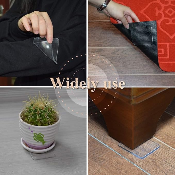 Sticky Gel Pads (10 Pack), As Seen On TV Removable Traceless Gripping Pad Washable Reusable Anti Slip Pad for Car Dashboard Office Home Stick Anything Anywhere, Clear