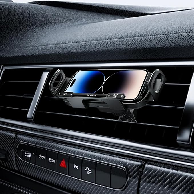 Wireless Charging Rotating Car Mount, Auto Rotating Phone Holder Black, 15W Fast Charging Phone Car Mount Touch Control Wireless Chargers