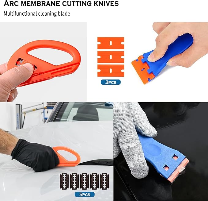 JIURUN 36 PCS Car Window Tint Kit, Vinyl Wrap Tool Window Tint Squeegee Tools Vehicle Glass Protective Film Installation Kit Automotive Window Film Tinting Kit