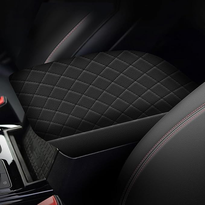 AOMSAZTO Center Console Cover Customized Armrest Cover Compatible with 2011-2019 Ford Explorer Soft Cozy Leather Arm Rest Covering for Car