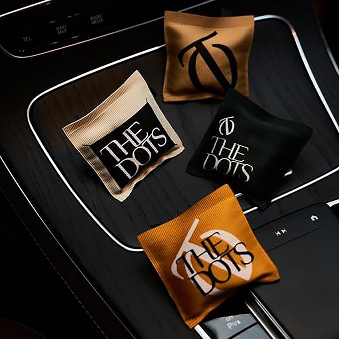 THEDOTS Sicilian Orange Car Vent Clip, Fabric Sachet Air Freshener, 30 Days Long-Lasting for Car Interior Decor, Non-Toxic (1 Pack)