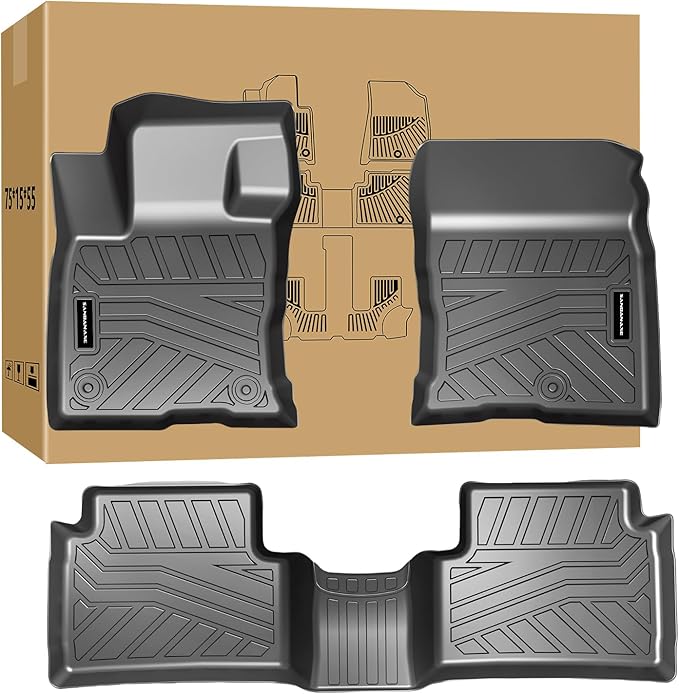 Floor Mats & Trunk Mat for 2021-2024 2025 Ford Bronco Sport Only Fit Sport Version(Non Hybrid) TPE All Weather Protection 2 Rows Car Floor Liners