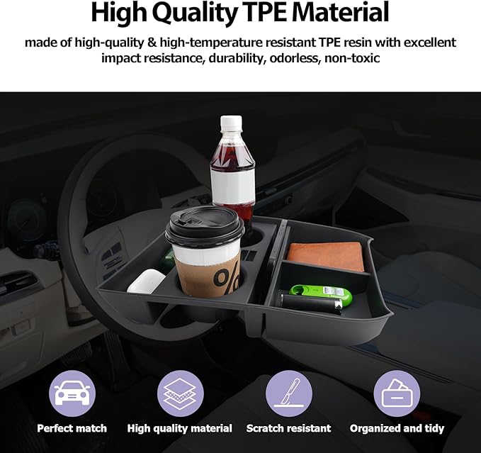 2025 Palisade Lower Console Organizer for 2020 2021 2022 2023 2024 2025 Hyundai Palisade SE/SEL/XRT/Limited/Calligraphy Under Armrest Organizer Insert Tray w/Cup Holder 2025 Palisade Accessories