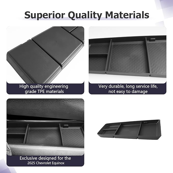 LUWU for 2025 Chevrolet Equinox Center Console Organizer Equinox Armrest Storage Armrest Organizer Insert Tray 2025 Equinox Lower Console Organizer Storage Tray 2025 Chevy Equinox Accessories