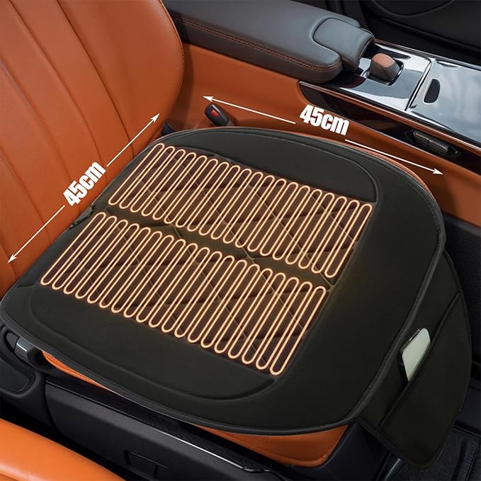 Warm and Cosy Car seat Cushion Easy to Install and Detachable Essential for Long Distance Driving in Winter,Cigarettelighterport