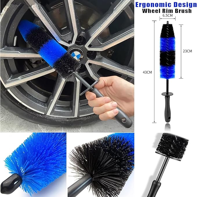 26Pcs Car Detailing Kit, Car Detailing Brush Set, Auto Detailing Drill Brush Set, Car Detailing Brushes, Car Wash Kit, Car Accessories, Car Cleaning Tools Kit for Interior, Exterior, Wheels