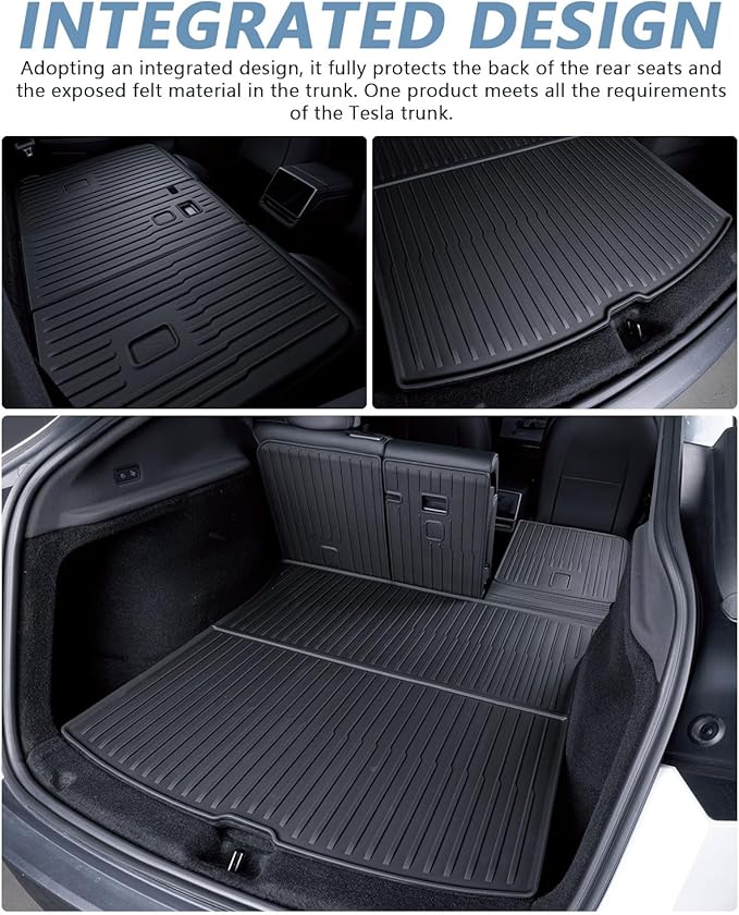 for New 2025 Tesla Model Y Juniper TPE Floor Mats & Front Rear Cargo Mat Full Cover Rear Trunk Mats Fit for New Version Tesla ModelY Juniper Accessories