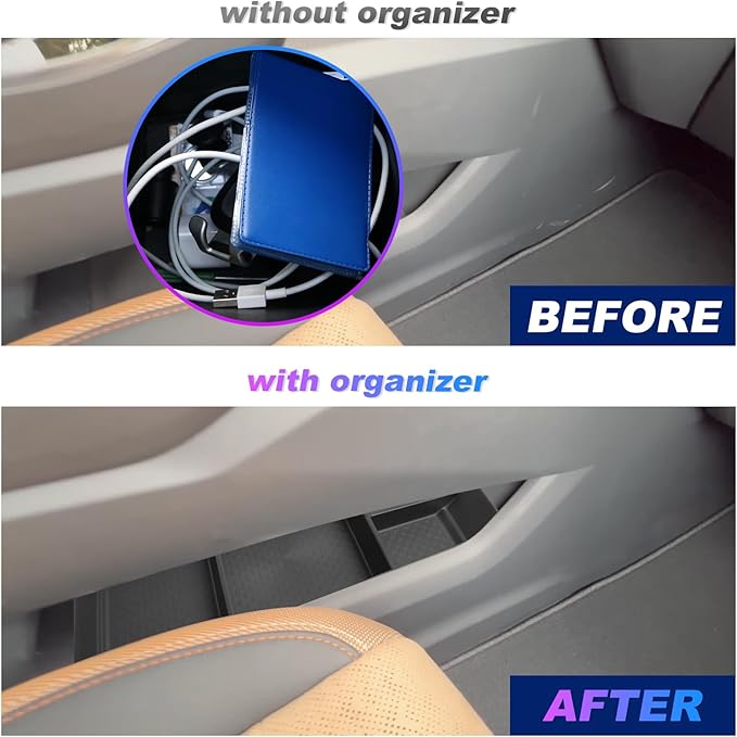 SXCY 2PCS for 2025 2026 Chevrolet Equinox Accessories for 2025 2026 Equinox Center Console Organizer Console Tray for 2025 2026 Equinox Console Organizer Armrest Storage Box Black Mats(Armrest+Under)