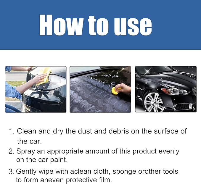 Quick Effect Coating Agent for Car,Quickly Coat Car Wax Spray,Ceramic Coating for Cars,Car Scratch Wax Coating Spray 3PCS)
