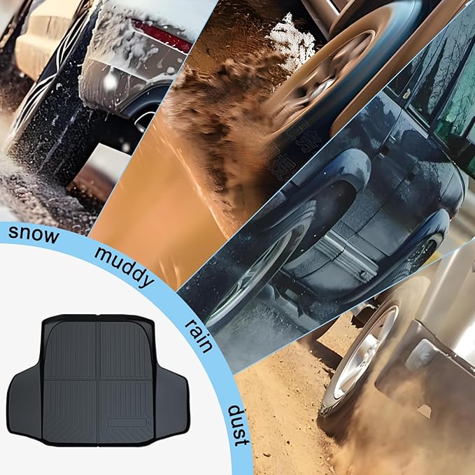 All Weather Rear Cargo Liners Trunk Tray Mats Protector Compatible with 2018-2025 Honda Accord Models, 3D Waterproof Durable Odorless Flexible TPO Accessories Custom Fit