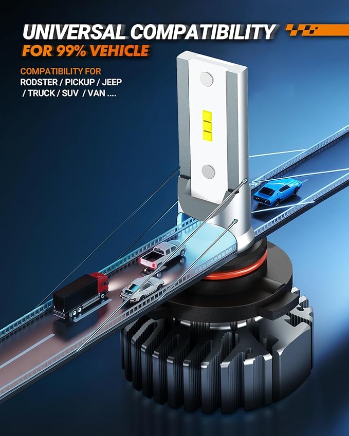 SEALIGHT 9005/HB3 9006/HB4 Bulbs Combo, Super Bright Bulb, Plug and Play, Fanless Light No Noise, IP67 Powersports Non-Polarity, Powersports Accessory Fog Lights, Pack of 4