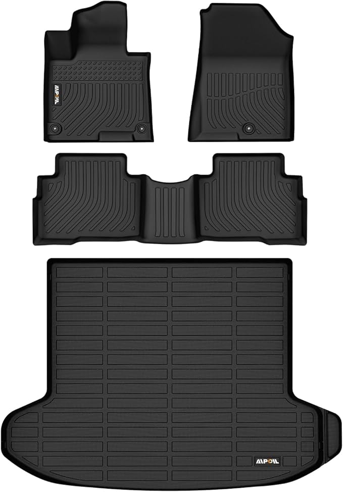 AIPOIL® Floor Mats & Cargo Liner Set for 2023 2024 2025 Kia Sportage Hybrid All Weather Protection TPE Anti-Slip Automotive Full Set Custom Car Mats Accessories - Black