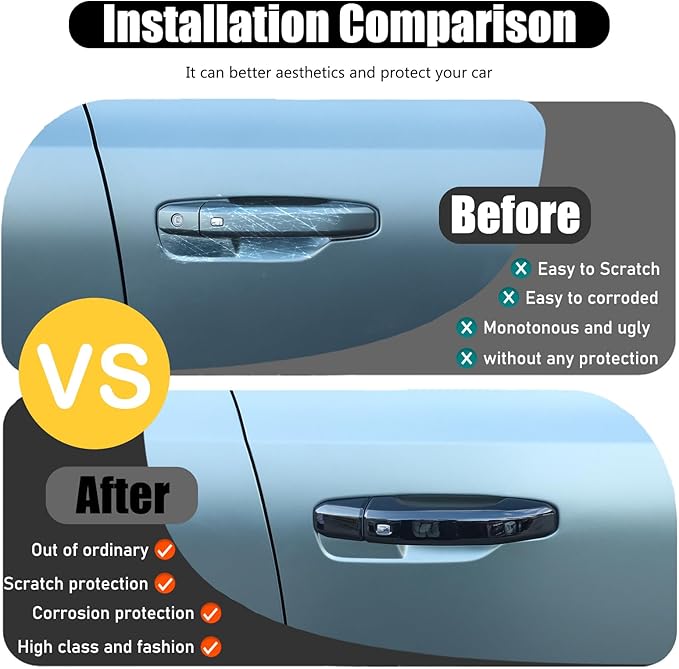 for Hummer EV Accessories Exterior Door Handle Covers Compatible with Hummer EV SUV Pickup 2022-2024 2025 ABS Car Door Handle Protectors Cap, Front Rear Outer fror 4 Door Version, 8PCS (Piano Black)