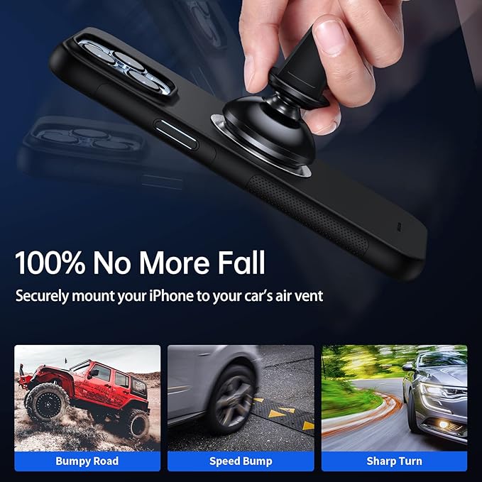SYNCWIRE Magnetic Phone Holder for Car, Super Strong Magnet Phone Holder Mount Air Vent 360° Rotatable Cell Phone Holder Mount for Car Compatible iPhone 17 16 15 14 13 12 11 Pro Max, X XS XR,Android