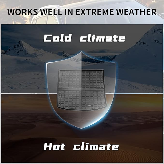 Vanseno Car Floor mats and Cargo Liners Set Black Compatible for 2014-2023 Jeep Cherokee 2Row Floor Mat & Trunk Mats All Weather Rubber Mats Liner (Not Fit Grand Cherokee&No Latittude)