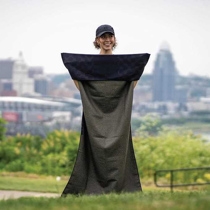 Sprints Prints Athletic Running Towel, Full-Sized, Car Seat Cover - Moisture Wicking (Midnight Mile)