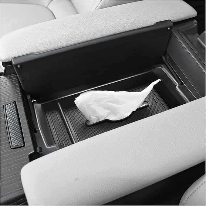 SXCY for 2025 Toyota Sienna Center Console Organizer for Toyota Sienna 2021-2025 Center Console Tray 2024 2025 Sienna Accessories Tissue Tray Paper Towel Organizer Enhanced Tissue Storage