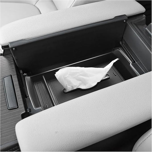 SXCY for 2025 Toyota Sienna Center Console Organizer for Toyota Sienna 2021-2025 Center Console Tray 2024 2025 Sienna Accessories Tissue Tray Paper Towel Organizer Enhanced Tissue Storage