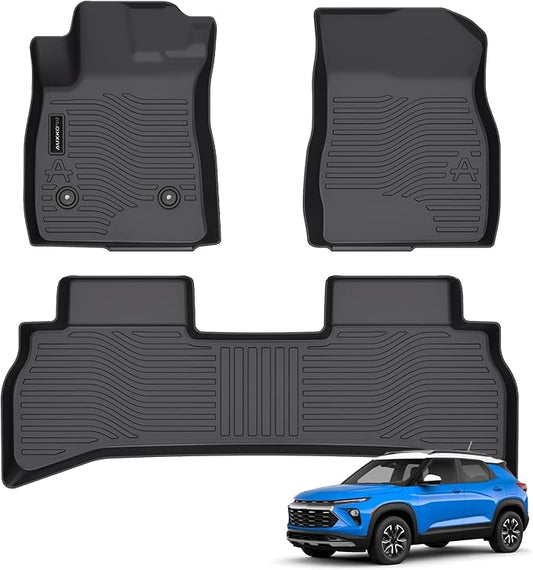 All Weather Floor Mats Fit for Chevrolet Chevy Trailblazer FWD 2021-2025 2026 TPE Rubber Liners Trailblazer FWD 2021-2025 2026 Accessories Set All Season Guard Odorless Anti-Slip Floor Mats