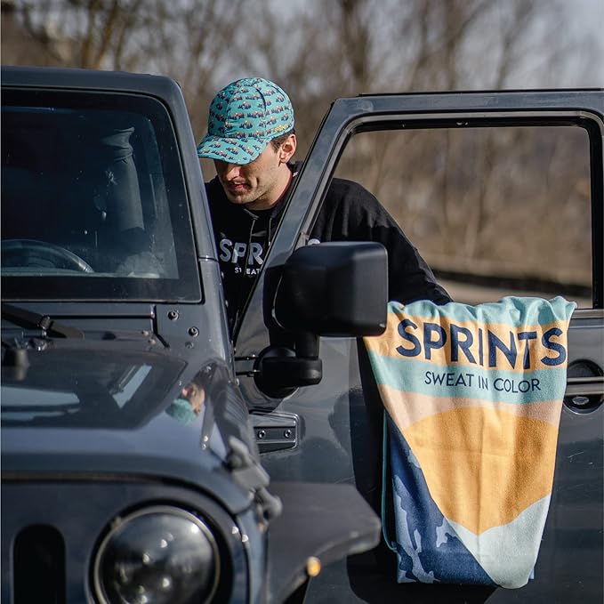 Sprints Athletic Running Towel, Full-Sized, Car Seat Cover - Moisture Wicking (Sasquatch)