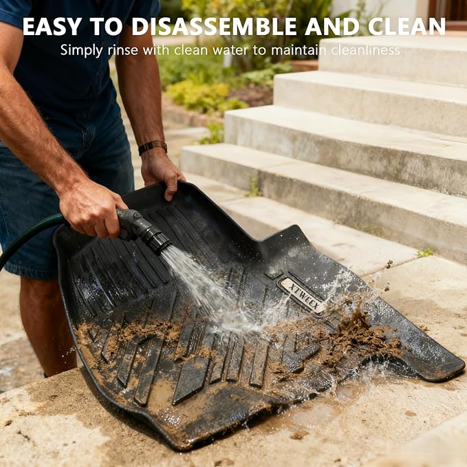 TPE All-Weather Floor Mats for 2015-2025 Ford F-150 | F-150 Lightning SuperCrew Cab (Rear w/o Fold Flat Storage) - 1st & 2nd Row, 3pcs Black | Mud Proof & Easy to Clean Car Liners Truck Mats