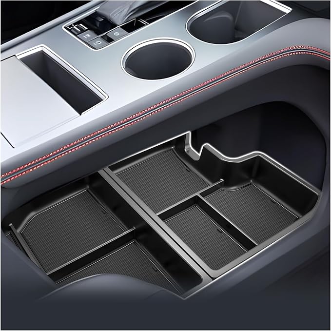 SXCY for 2025 Toyota Sienna Under Console Organizer [Not for Console w/Cool Box] for 2021-2025 Toyota Sienna Accessories 2021-2025 Sienna Under Armrest Organizer 2024 2025 Sienna Under Console Tray