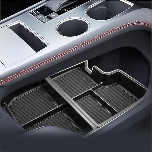 SXCY for 2025 Toyota Sienna Under Console Organizer [Not for Console w/Cool Box] for 2021-2025 Toyota Sienna Accessories 2021-2025 Sienna Under Armrest Organizer 2024 2025 Sienna Under Console Tray