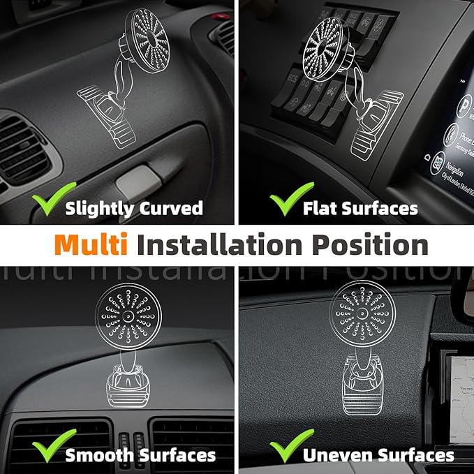 eSamcore Phone Holder for Car - Magnetic Car Phone Mount for Vehicle Dashboard, [Double 360 Adjustable Stand] Cell Phone Automobile Cradles with Strong Magnets for iPhone