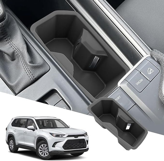 SXCY for 2024 2025 2026 Toyota Grand Highlander Accessories Cup Holder Insert Silicone Cup Holder Limiter for 2025 2026 Toyota Grand Highlander Drink Holder Adapter Non-Slip Drink Stopper Stabilizer