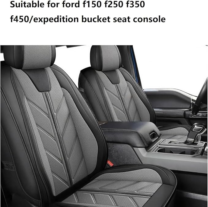 1.5mm Neoprene Console Cover for Ford F150 F250 F350 F450 Expedition - Armrest Protector, Sweat & Pet Resistant