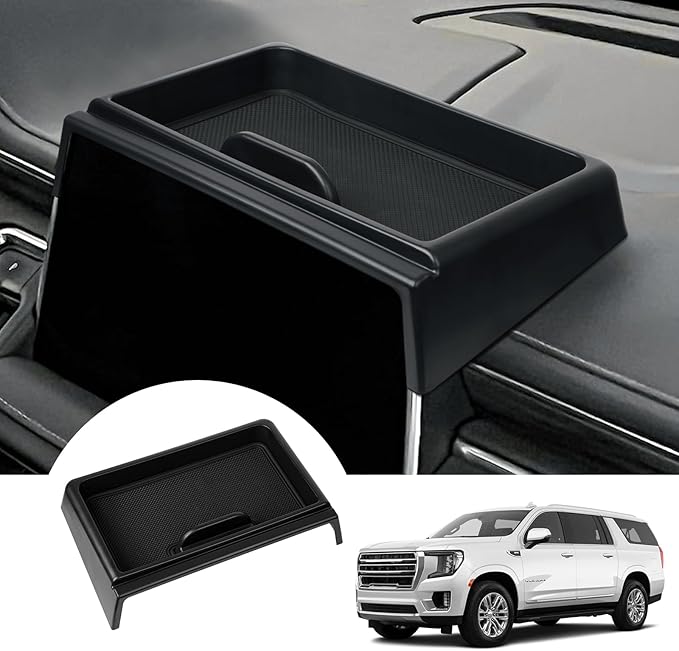 Autorder Center Console Dash Organizer for 2021-2024 GMC Yukon/Chevy Suburban/Tahoe Accessories Dashboard Insert Tray with Cellphone Holder Storage Box with Anti-Slip Mat (Not for Denali)