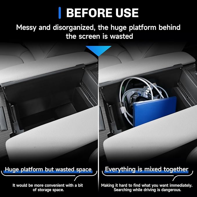 SXCY for 2025 Toyota Sienna Center Console Organizer [Not for Console w/Cool Box] for 2021-2025 Toyota Sienna Accessories 2021-2025 Sienna Armrest Console Organizer 2024 2025 Sienna Console Tray