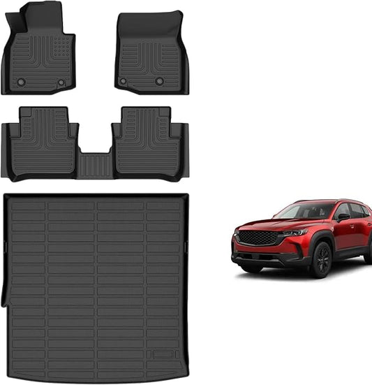 for Mazda CX-50 Hybrid Floor Mats 2025, TPE All Weather Custom Car Floor Mats Cargo Liner Full Set for Mazda CX50 Hybrid Accessories 2025