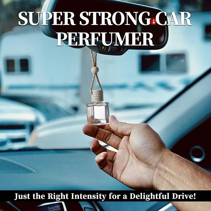 2- Pack Amber Sandalwood Car Air Freshener Hanging Long Lasting Scent Essential Oil Diffuser Car Perfume Inspired Fragrances for Men and Women by VUTOLLOSA