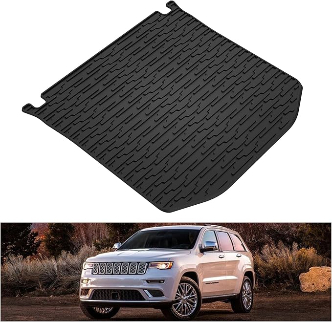 KIWI MASTER Rear Cargo Mat Liner for 2011-2021 Jeep Grand Cherokee OEM Replacement 82212085 All Weather Protection Floor Tray Slush Trunk Mats Black