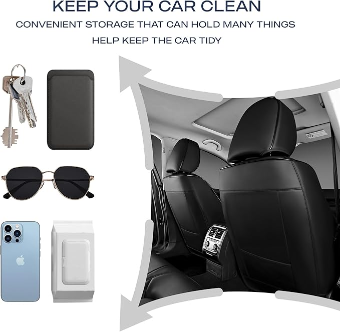 Skechers MAX Cushioning Seat Covers,Memory Foam Leather Car Seat Covers,Waterproof Car Seat Protector Full Sets,Car Seat Cushion Airbag Automotive Universal Fit for Most Cars,Vans,Trucks,SUV,Grey