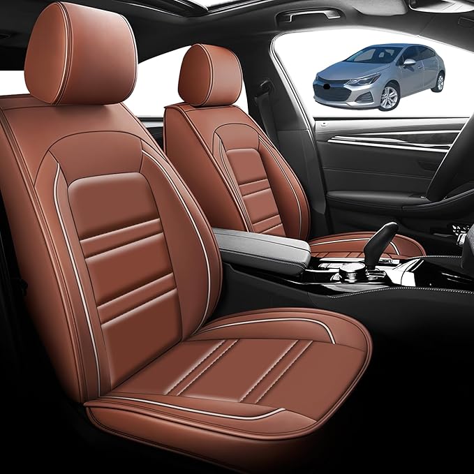 Seat Cover for Cruze 2011-2019 | Car Seat Covers Front Seats, Waterproof Seat Protectors, Automotive Front Seat Covers (Front Seat, Coffee)