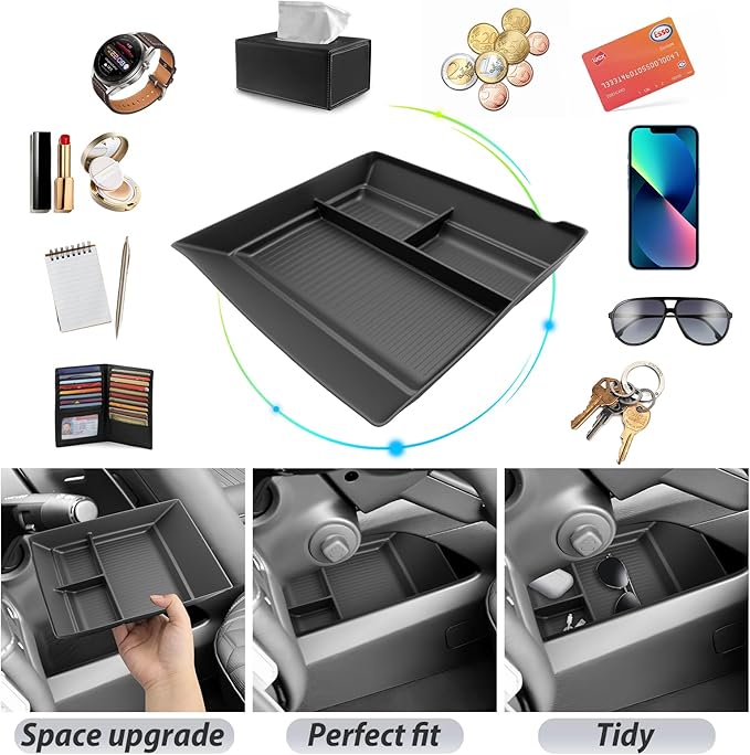 SKTU Upgrade for 2025 2026 Nissan Armada Accessories Center Console Organizer for 2025 2026 Nissan Armada Under Console Tray 2025 2026 Armada Lower Console Tray ABS Durable