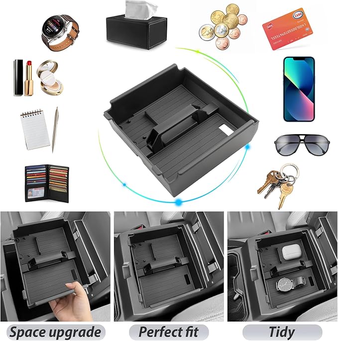 SKTU 2025 2026 4Runner Center Console Organizer for 2025 2026 Toyota 4Runner Console Tray Toyota 4Runner 2025 2026 Accessories Middle Console Organizer with Sunglasses Holder
