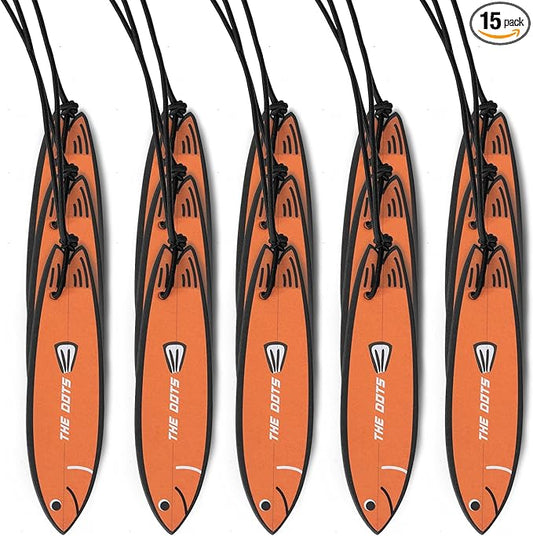 THEDOTS 15 Pack Oriental Gourmet Surfboard Hanging Car Air Fresheners, Detachable Message Cards with Surfing Art, Long-lasting Scent for Car & Home