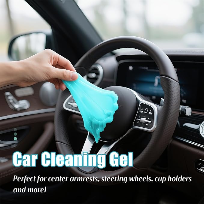 ASFSKY Car Cleaning Gel (Blue,Mint) Cleaning Putty Universal Dust Cleaning Car Interior Cleaner Keyboard Dust Remover Car Slime Gifts for Men Women Girl（1 Pack）