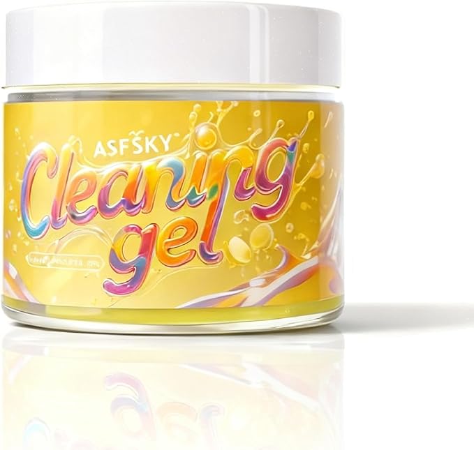 ASFSKY Keyboard Cleaning Gel (Lemon) Universal Cleaning Putty Dust Cleaning Car Interior Cleaner Car Dust Remover Car Slime Gifts for Men Women Girl（1 Pack）