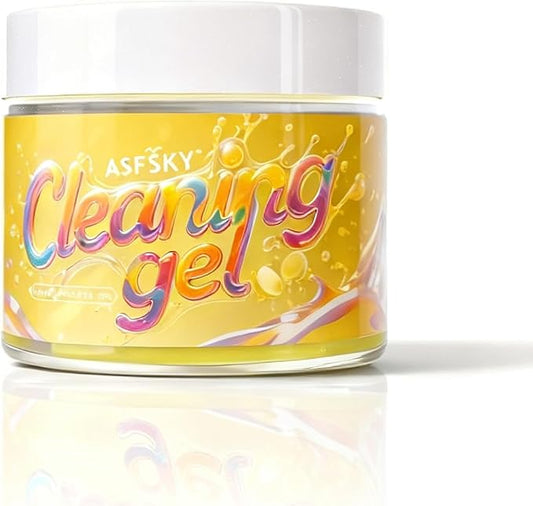 ASFSKY Keyboard Cleaning Gel (Lemon) Universal Cleaning Putty Dust Cleaning Car Interior Cleaner Car Dust Remover Car Slime Gifts for Men Women Girl（1 Pack）