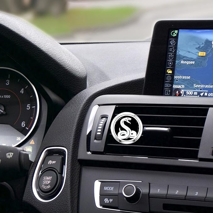 30mm Car Essential Oil Diffuser Vent Clips Air Freshener Vent Clip Aromatherapy Car Accessories 10 Felt Pads for Gift Women (Snake)